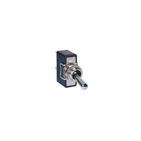 Arcoelectric Toggle Switch, Dpdt, On-Off-On, Latched, 14A, 36Vdc, Quick Connect Terminal, Metal Lever Actuator,  C3970BA